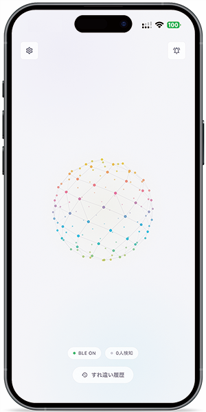 自動スキャン中のメイン画面